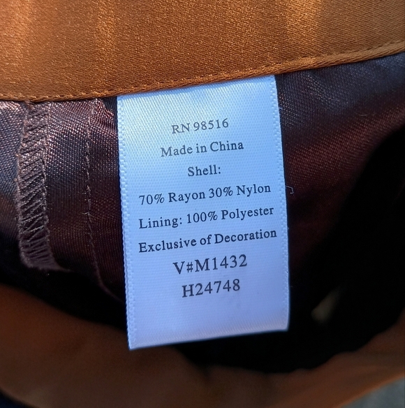 Coldwater Creek Elegant Brown Paisley Velvet Feel Skirt_Med - Picture 6 of 6